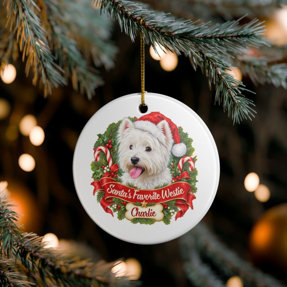 Ceramic Decoration Ornament, (1pc) – Favorite Westie
