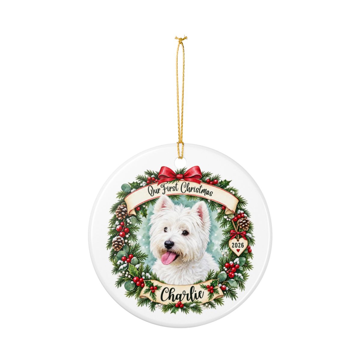 Ceramic Decoration Ornament, (1pc) – First Christmas Pet