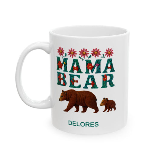 Moma Bear Ceramic Mug, (11oz, 15oz), Gift for mother, Granmother, Wife, Girlfriend, Sister, Aunt