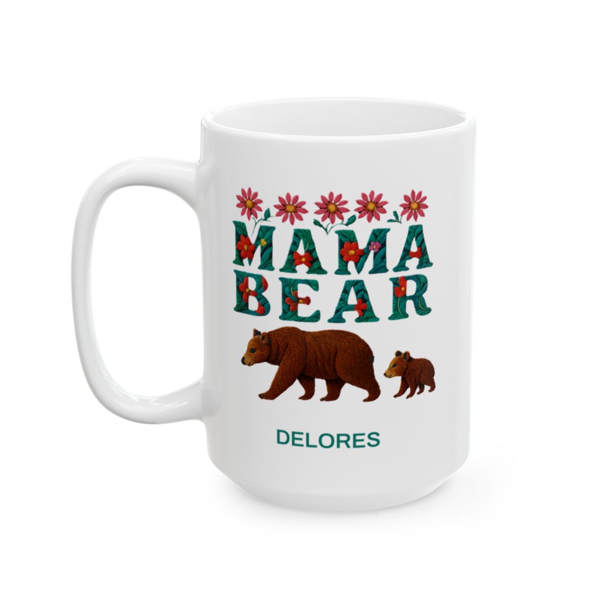 Moma Bear Ceramic Coffee Mug, (11oz, 15oz)