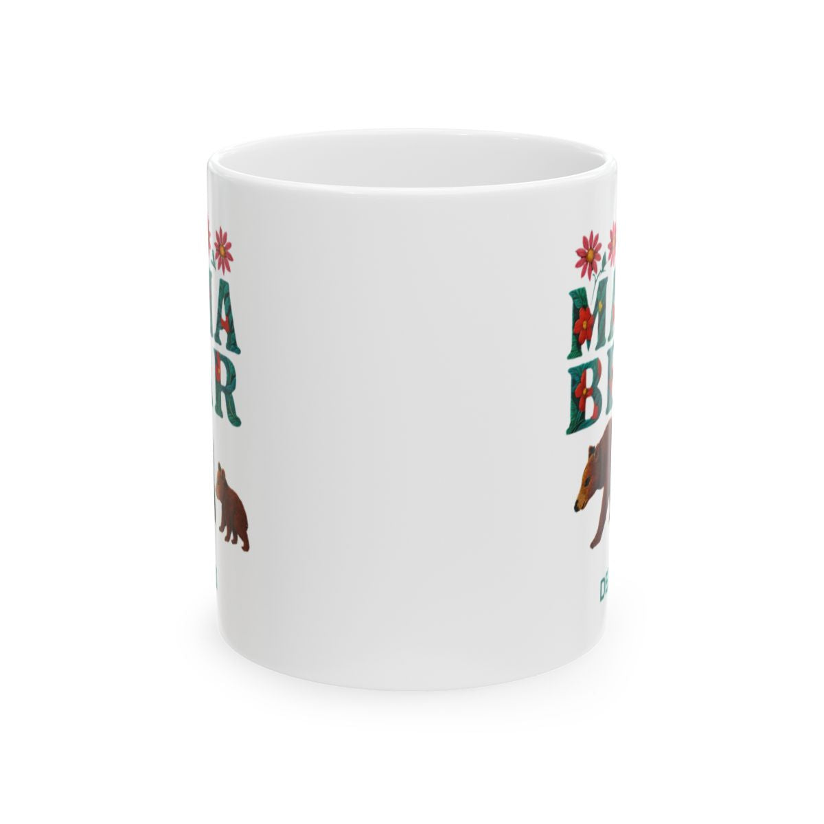 Moma Bear Ceramic Mug, (11oz, 15oz), Gift for mother, Granmother, Wife, Girlfriend, Sister, Aunt