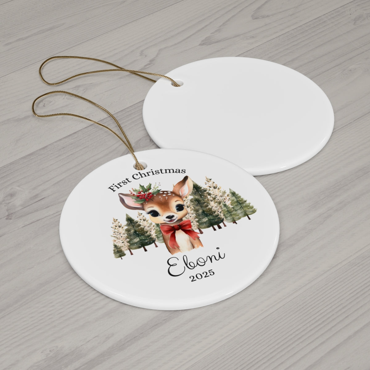 First Christmas Ornament 2023, Custom Ceramic Baby Keepsake, Unique Holiday Decoration, Personalized Gift for New Baby, Christmas Tree Decor