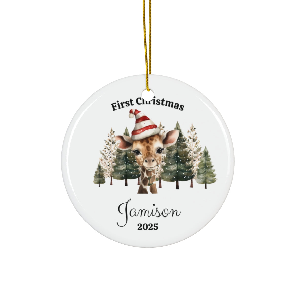 First Christmas Ornament 2023, Custom Ceramic Baby Keepsake, Unique Holiday Decoration, Personalized Gift for New Baby, Christmas Tree Decor