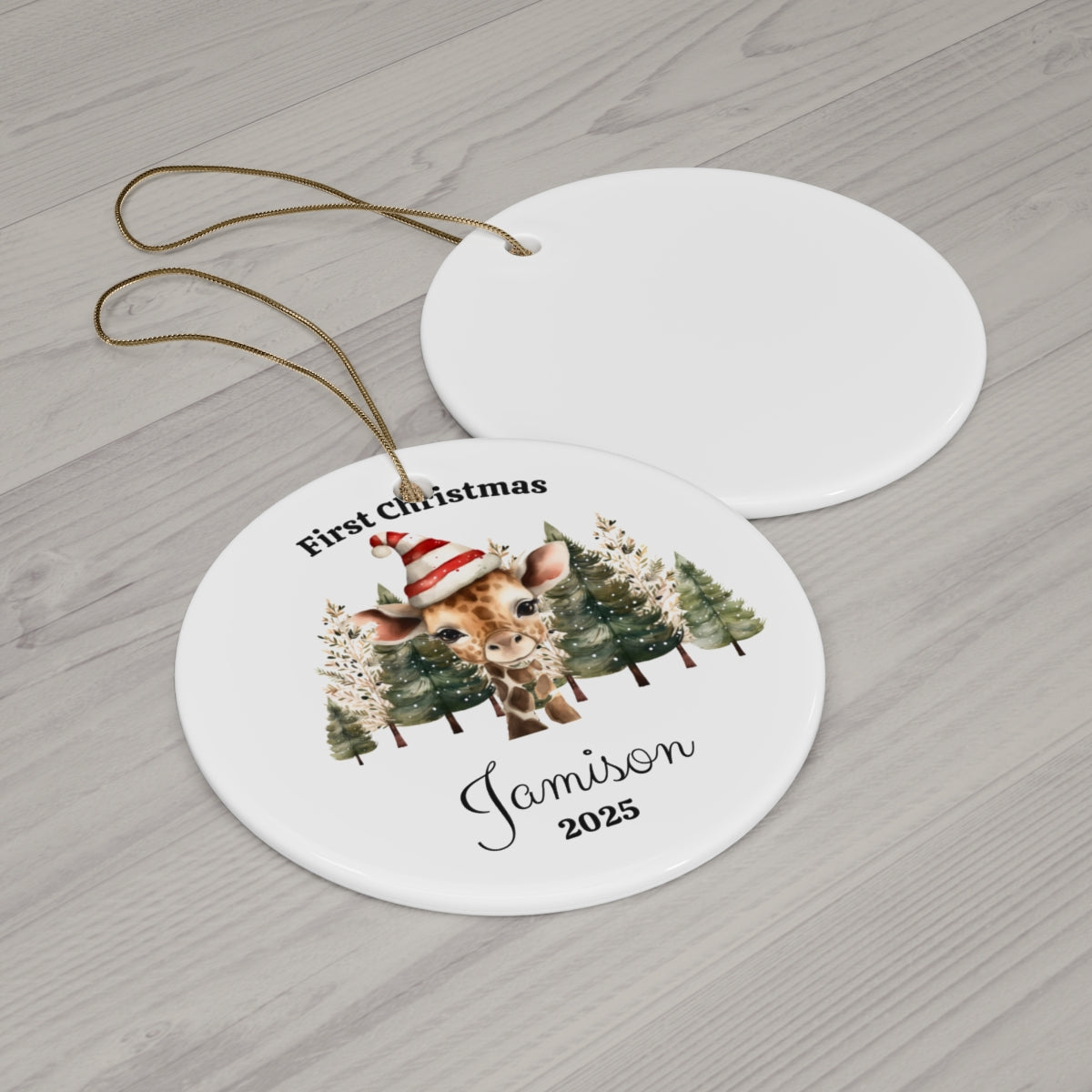 First Christmas Ornament 2023, Custom Ceramic Baby Keepsake, Unique Holiday Decoration, Personalized Gift for New Baby, Christmas Tree Decor