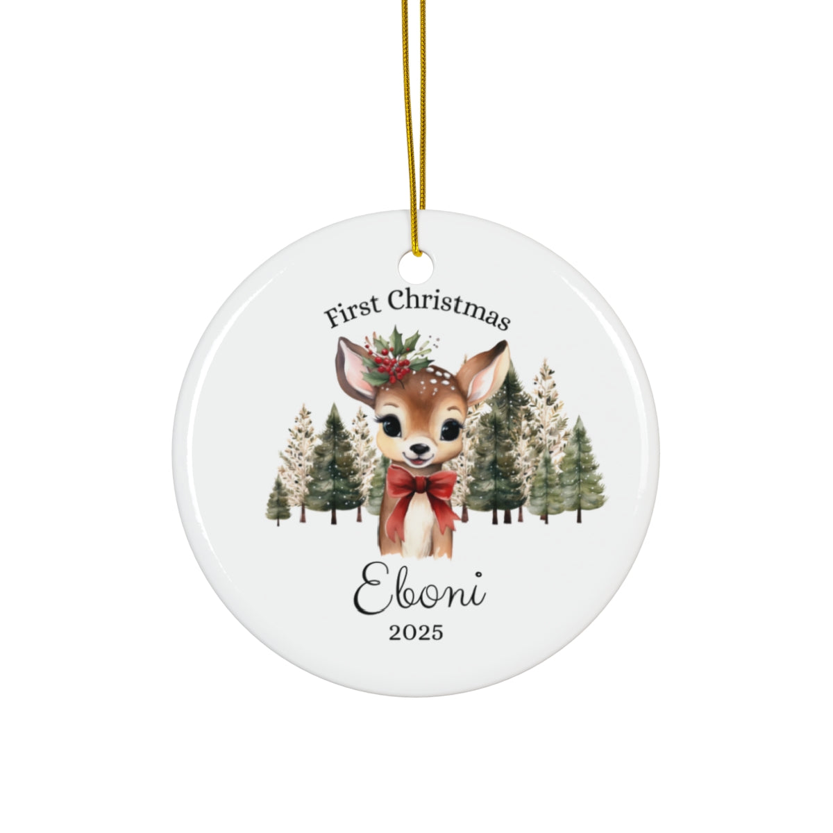 First Christmas Ornament 2023, Custom Ceramic Baby Keepsake, Unique Holiday Decoration, Personalized Gift for New Baby, Christmas Tree Decor