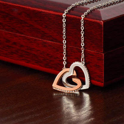 To My Wife -Meeting You Was Fate-Interlocking Hearts Necklace