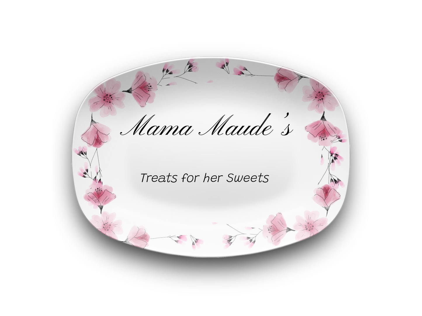 Personalized Floral Gift Platter