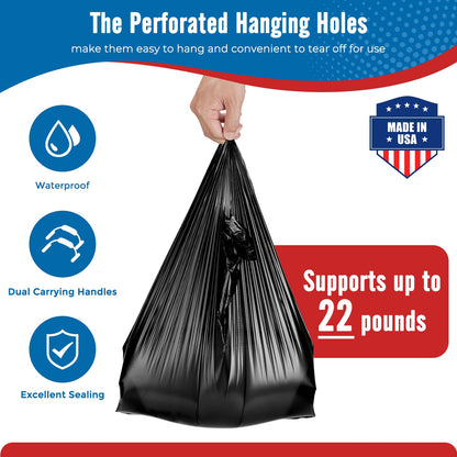 11.5x6.5x21" 0.47mil Plastic Bags 1000 Count Wholesale