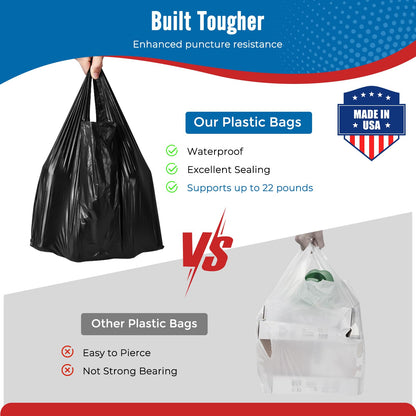 11.5x6.5x21" 0.47mil Plastic Bags 1000 Count Wholesale