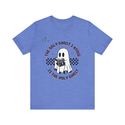 Funny Religious T-Shirt, Halloween Holy Ghost Shirt, Christian Graphic Tee, Unisex Spiritual T-Shirt, Gift for Believers, Faith Apparel