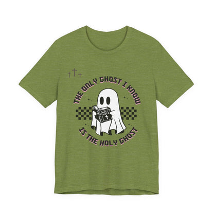 Funny Religious T-Shirt, Halloween Holy Ghost Shirt, Christian Graphic Tee, Unisex Spiritual T-Shirt, Gift for Believers, Faith Apparel
